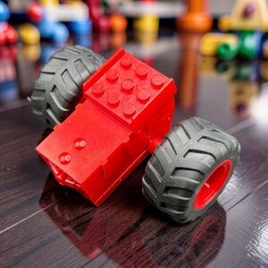 Hot Wheels Lego Compatible Red Brick Friction Back Wheels A66